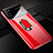 Custodia Plastica Rigida Cover Opaca con Magnetico Anello Supporto A01 per Oppo Find X2 Lite Rosso