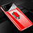 Custodia Plastica Rigida Cover Opaca con Magnetico Anello Supporto A01 per Oppo K5 Rosso