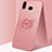 Custodia Plastica Rigida Cover Opaca con Magnetico Anello Supporto A01 per Samsung Galaxy A6s Oro Rosa