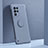 Custodia Plastica Rigida Cover Opaca con Magnetico Anello Supporto A02 per Samsung Galaxy S22 Ultra 5G Grigio Lavanda