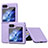 Custodia Plastica Rigida Cover Opaca con Magnetico Anello Supporto AN1 per Samsung Galaxy Z Flip5 5G Viola