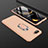 Custodia Plastica Rigida Cover Opaca con Magnetico Anello Supporto P01 per Oppo RX17 Neo Oro
