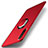 Custodia Plastica Rigida Cover Opaca con Magnetico Anello Supporto P01 per Realme X50 Pro 5G Rosso