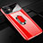 Custodia Plastica Rigida Cover Opaca con Magnetico Anello Supporto P02 per Apple iPhone 11 Rosso