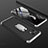 Custodia Plastica Rigida Cover Opaca con Magnetico Anello Supporto P02 per Xiaomi Mi 11 5G Argento e Nero
