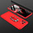 Custodia Plastica Rigida Cover Opaca con Magnetico Anello Supporto P02 per Xiaomi Mi 11 5G Rosso