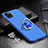 Custodia Plastica Rigida Cover Opaca con Magnetico Anello Supporto P03 per Apple iPhone 11 Pro Blu