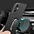 Custodia Plastica Rigida Cover Opaca con Magnetico Anello Supporto per Oppo A96 5G