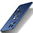 Custodia Plastica Rigida Cover Opaca con Magnetico Anello Supporto per Oppo Find X5 Pro 5G Blu