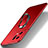 Custodia Plastica Rigida Cover Opaca con Magnetico Anello Supporto per Oppo Find X5 Pro 5G Rosso