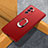Custodia Plastica Rigida Cover Opaca con Magnetico Anello Supporto per Xiaomi POCO M3 Pro 5G Rosso