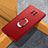 Custodia Plastica Rigida Cover Opaca con Magnetico Anello Supporto per Xiaomi Redmi Note 9T 5G Rosso