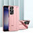 Custodia Plastica Rigida Cover Opaca con Supporto ZL1 per Samsung Galaxy S24 Ultra 5G Oro Rosa