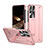 Custodia Plastica Rigida Cover Opaca con Supporto ZL2 per Samsung Galaxy S24 Ultra 5G Oro Rosa