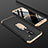 Custodia Plastica Rigida Cover Opaca Fronte e Retro 360 Gradi con Anello Supporto per Samsung Galaxy A9 Star Lite Oro e Nero