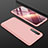 Custodia Plastica Rigida Cover Opaca Fronte e Retro 360 Gradi M01 per Realme X2 Oro Rosa