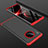 Custodia Plastica Rigida Cover Opaca Fronte e Retro 360 Gradi P01 per Huawei Mate 30 Pro Rosso e Nero