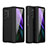 Custodia Plastica Rigida Cover Opaca Fronte e Retro 360 Gradi P03 per Samsung Galaxy Z Fold2 5G Nero