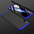 Custodia Plastica Rigida Cover Opaca Fronte e Retro 360 Gradi per Samsung Galaxy A30S Blu e Nero