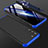 Custodia Plastica Rigida Cover Opaca Fronte e Retro 360 Gradi per Samsung Galaxy S21 FE 5G Blu e Nero