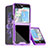 Custodia Plastica Rigida Cover Opaca Fronte e Retro 360 Gradi QW1 per Samsung Galaxy Z Flip5 5G Viola