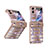 Custodia Plastica Rigida Cover Opaca Fronte e Retro 360 Gradi ZL1 per Oppo Find N2 Flip 5G Oro Rosa