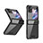 Custodia Plastica Rigida Cover Opaca Fronte e Retro 360 Gradi ZL3 per Oppo Find N2 Flip 5G Nero