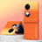 Custodia Plastica Rigida Cover Opaca Fronte e Retro 360 Gradi ZL6 per Huawei P60 Pocket Arancione