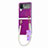 Custodia Plastica Rigida Cover Opaca P09 per Samsung Galaxy Z Flip4 5G Viola