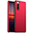 Custodia Plastica Rigida Cover Opaca per Sony Xperia 10 III SOG04 Rosso