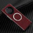 Custodia Plastica Rigida Cover Opaca Spigato con Mag-Safe Magnetic per Huawei Mate 60 Pro+ Plus Rosso