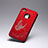 Custodia Plastica Rigida Farfalle per Apple iPhone 4 Rosso