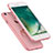 Custodia Plastica Rigida Opaca con Anello Supporto A01 per Apple iPhone 7 Rosa