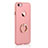 Custodia Plastica Rigida Opaca con Anello Supporto A01 per Apple iPhone 7 Rosa