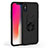 Custodia Plastica Rigida Opaca con Anello Supporto C01 per Apple iPhone Xs Nero