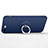 Custodia Plastica Rigida Opaca con Anello Supporto per Apple iPhone 7 Plus Blu