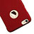 Custodia Plastica Rigida Opaca con Foro per Apple iPhone 6 Plus Rosso