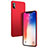 Custodia Plastica Rigida Opaca W01 per Apple iPhone Xs Max Rosso