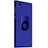 Custodia Plastica Rigida Sabbie Mobili con Anello Supporto per Sony Xperia L1 Blu