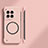 Custodia Plastica Rigida Senza Cornice Cover Opaca con Mag-Safe Magnetic per OnePlus 12R 5G Rosa
