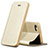 Custodia Portafoglio In Pelle con Stand L01 per Apple iPhone SE Oro