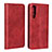 Custodia Portafoglio In Pelle con Stand L01 per Huawei P30 Rosso