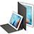 Custodia Portafoglio In Pelle con Stand L02 per Apple iPad 2 Nero