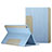 Custodia Portafoglio In Pelle con Stand L03 per Apple iPad Mini 4 Cielo Blu