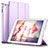 Custodia Portafoglio In Pelle con Supporto L01 per Apple iPad 3 Viola