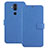 Custodia Portafoglio In Pelle con Supporto L01 per Nokia X7 Blu