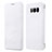 Custodia Portafoglio In Pelle con Supporto L01 per Samsung Galaxy S8 Bianco