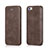 Custodia Portafoglio In Pelle con Supporto L02 per Apple iPhone 5S Marrone