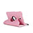 Custodia Portafoglio In Pelle con Supporto per Samsung Galaxy Tab 3 Lite 7.0 T110 T113 Rosa