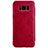 Custodia Portafoglio In Pelle con Supporto S01 per Samsung Galaxy S8 Rosso